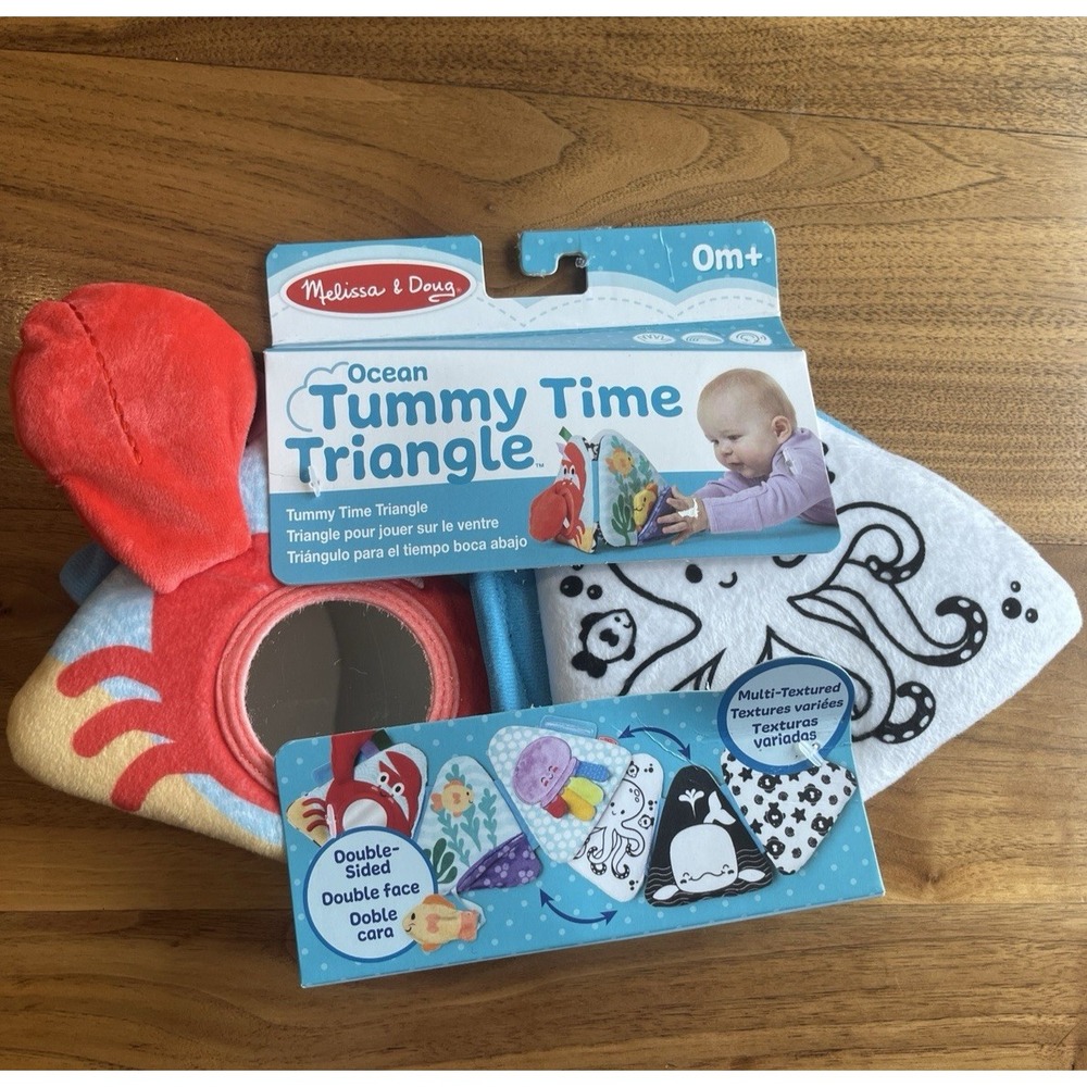 Melissa & Doug Ocean Tummy Time Triangle Baby Toy Infant Developmental NEW